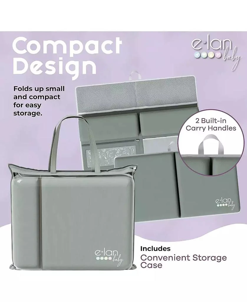 Elan Baby Toddler Bath Kneeler and Elbow Rest Pad Set, Non-Slip Design, Includes 4 Toy Pocket Organizers, Waterproof and Easy to Clean 4