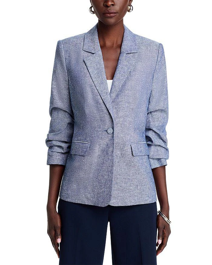 T Tahari Ruched Sleeve Blazer 6