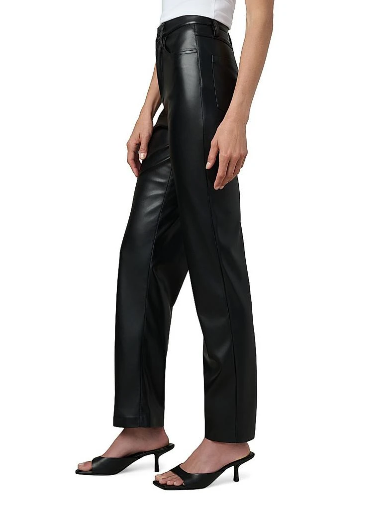Joe's Jeans Margot Faux Leather High-Rise Straight-Leg Pants 4