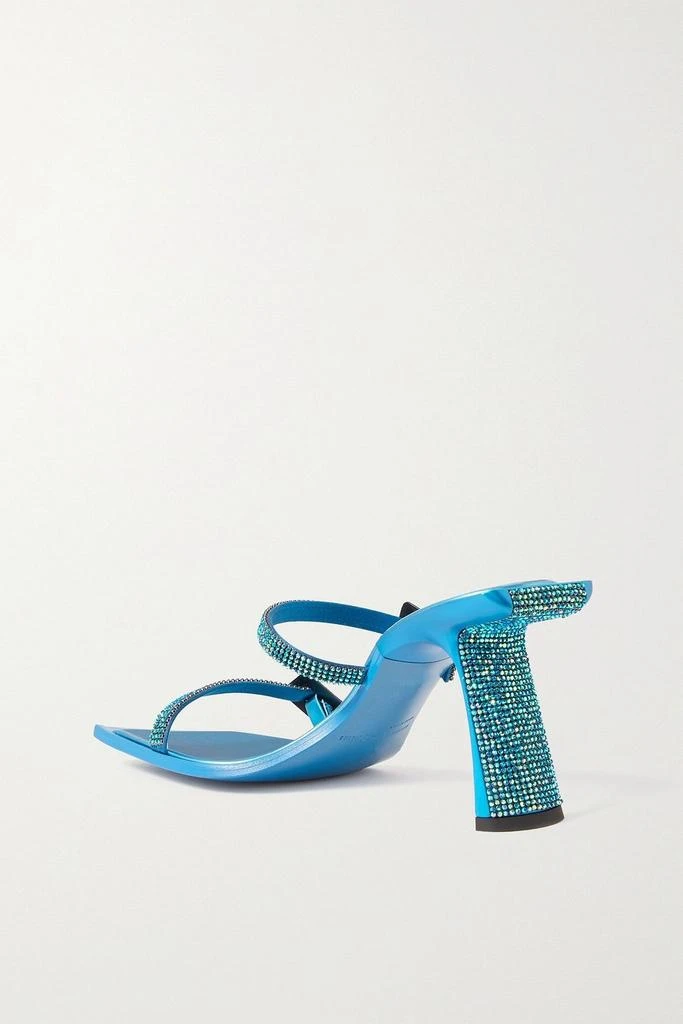 BENEDETTA BRUZZICHES Ewa crystal-embellished silk-satin mules 3
