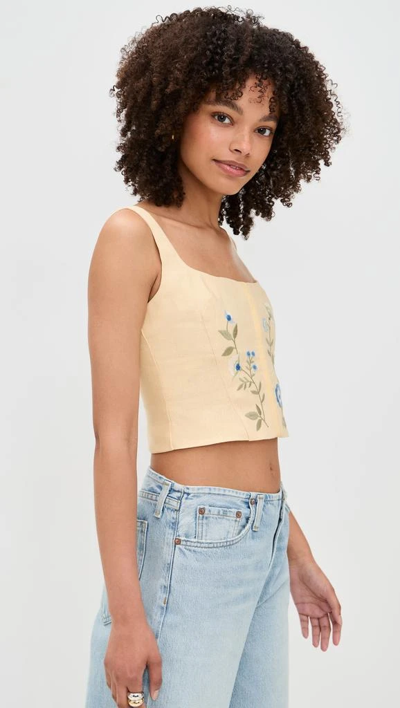 Reformation Juliet Linen Top 3