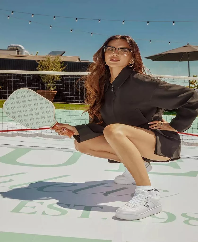 GUESS Women's Miram Lace-Up Platform Court Sneakers 7