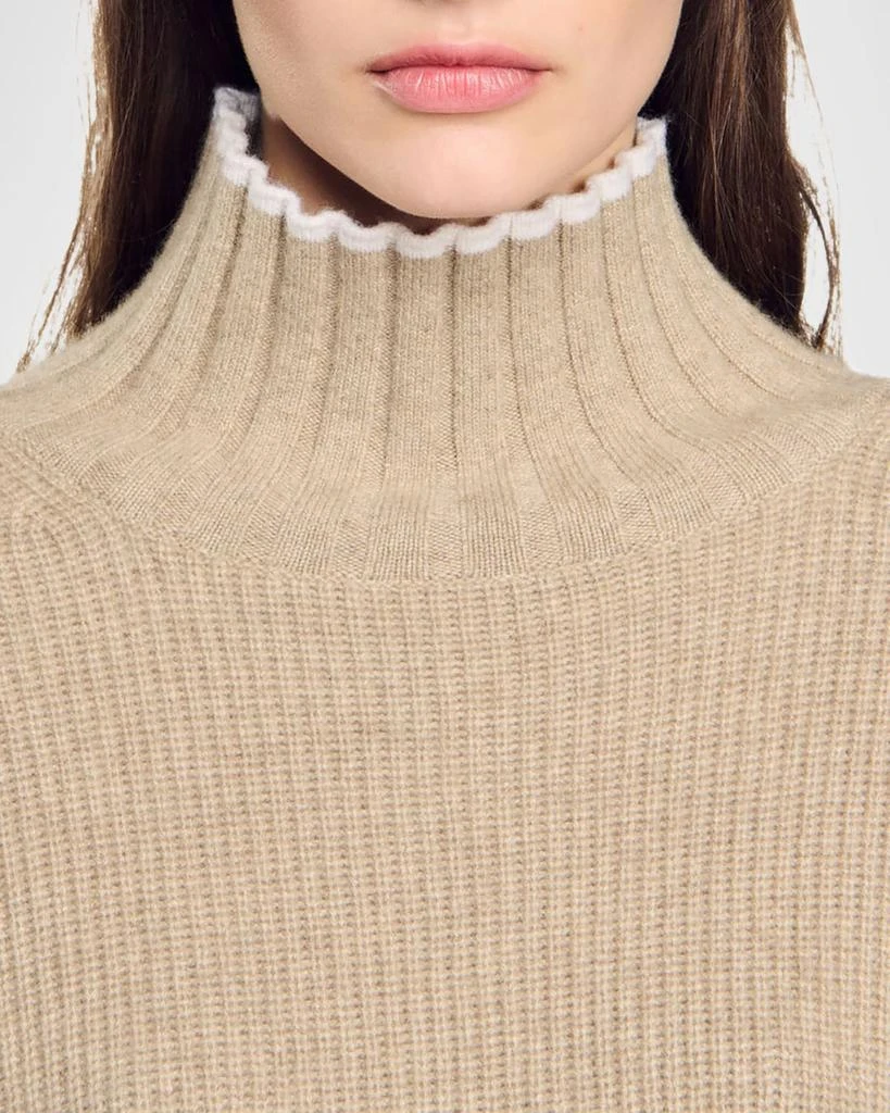 Sandro Julian Turtleneck Wool-Cashmere Sweater 7