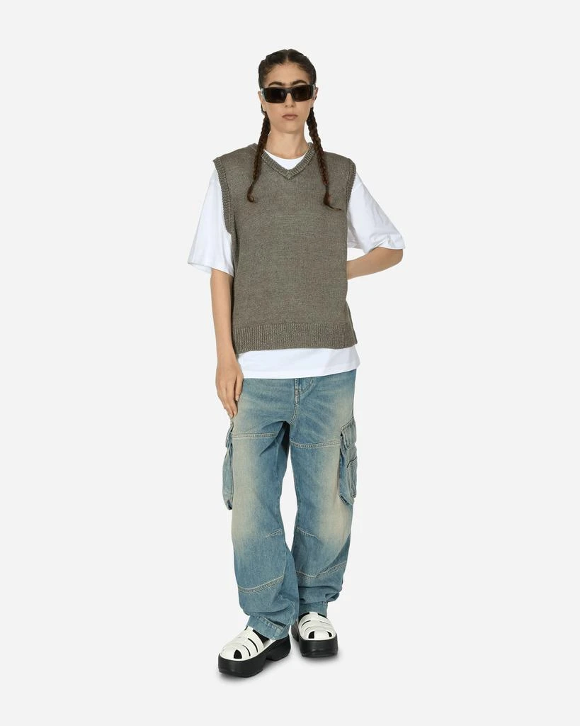STUSSY Loose Knit Linen Vest Stone 4
