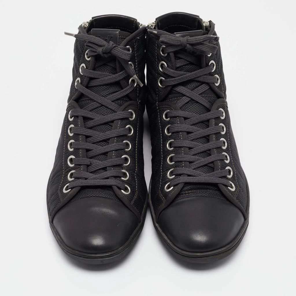 Louis Vuitton Louis Vuitton Black Nylon and Leather High Top Sneakers Size 41 3