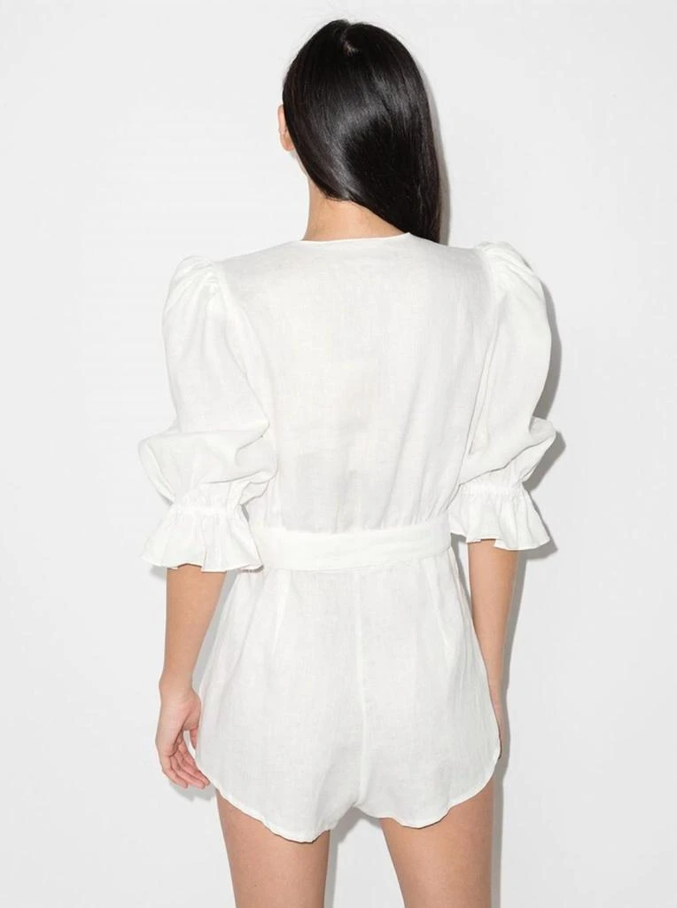 Adriana Degreas Vintage Orchid Solid Playsuit In Off White 3