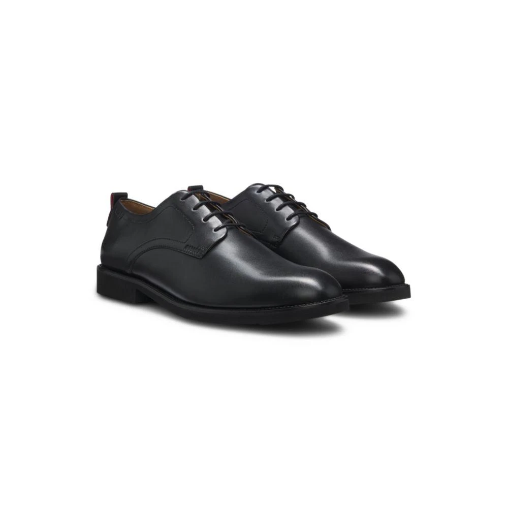 Hugo Boss Embossed-logo Derby shoes in leather