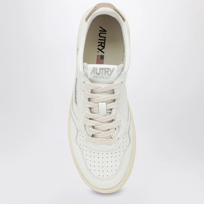 Autry Medalist white/gold leather trainer 3
