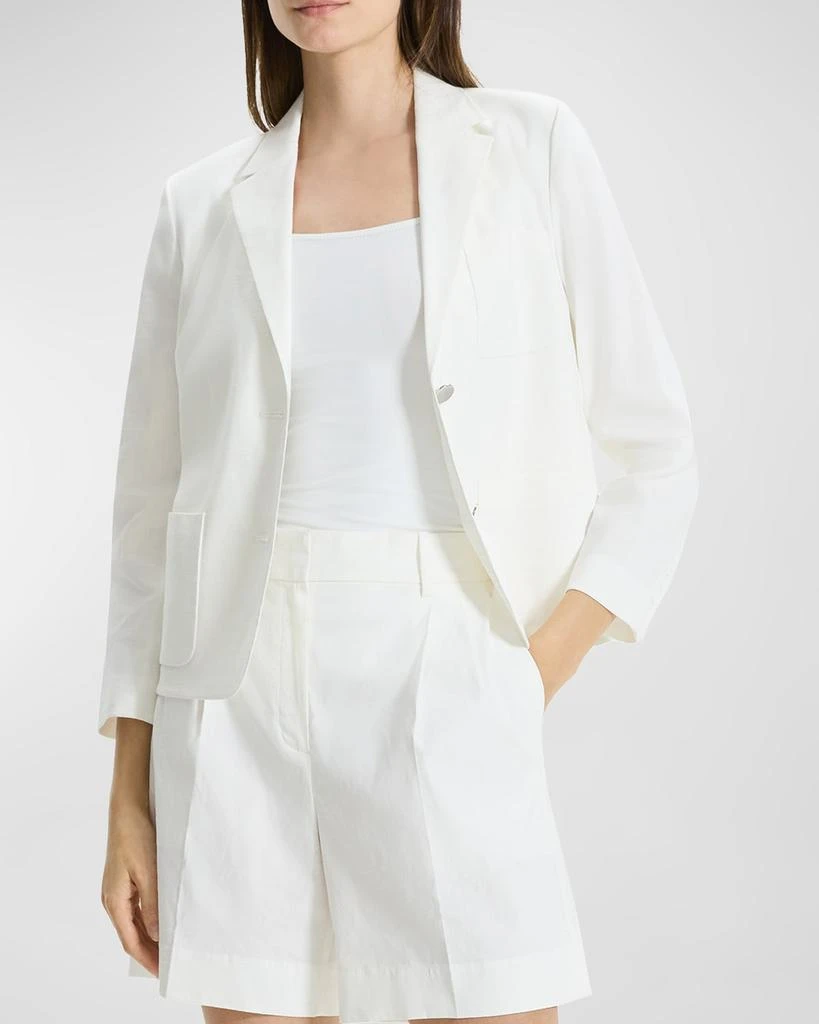 Theory Shrunken Patch-Pocket Blazer Jacket 2