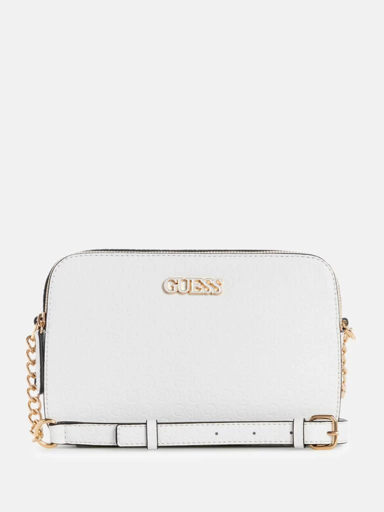 Guess Factory Zakaria Embossed Logo Double-Zip Crossbody 1