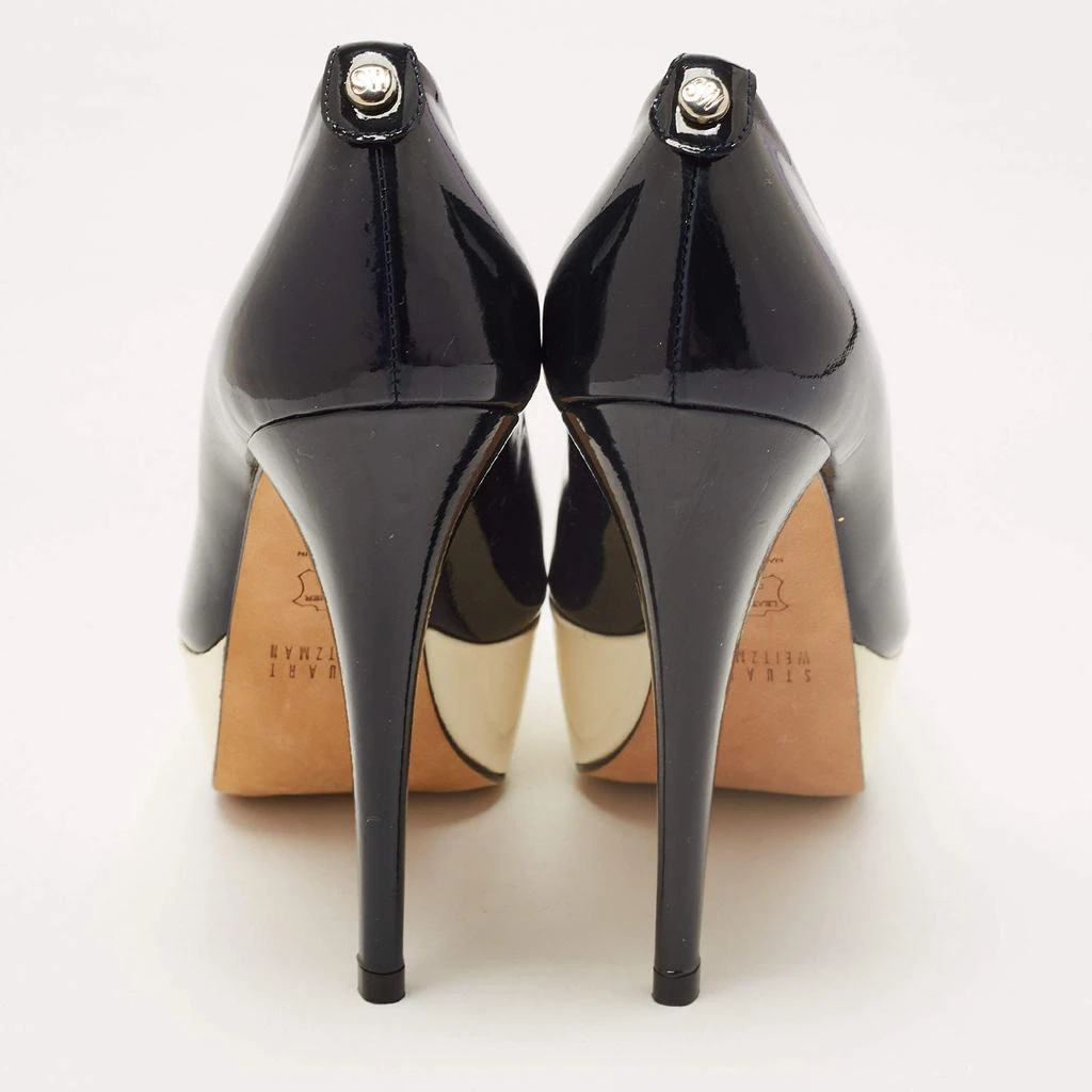 Stuart Weitzman Stuart Weitzman Black Patent Leather Platform Peep Toe Pumps Size 35.5 5