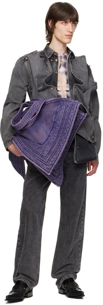 Y/Project Gray Snap Off Denim Shirt 4