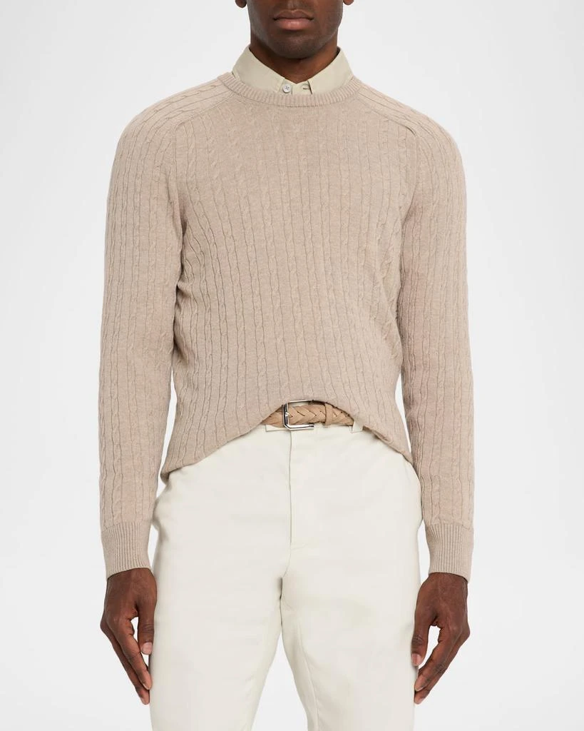 Dunhill Men's Cashmere Cable Knit Crewneck Sweater 4