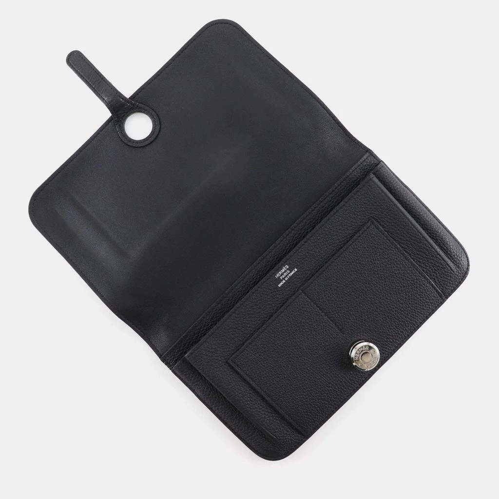 Hermes Hermes Black Leather Dogon GM Long Wallet 4