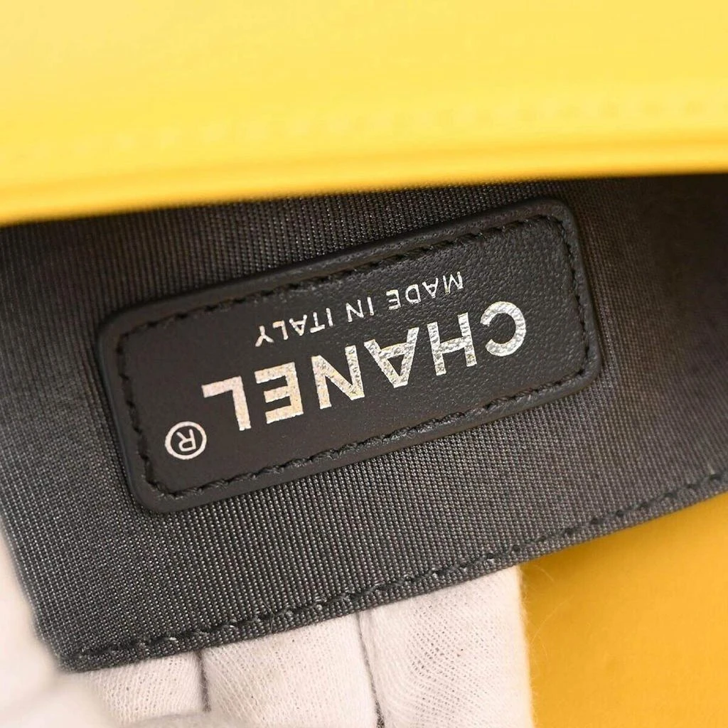 Chanel Chanel Yellow Tweed V Stitch Boy Small Double Chain Shoulder Bag 7
