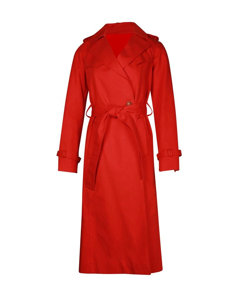 Maje Goldie Trench Coat in Red Cotton 1