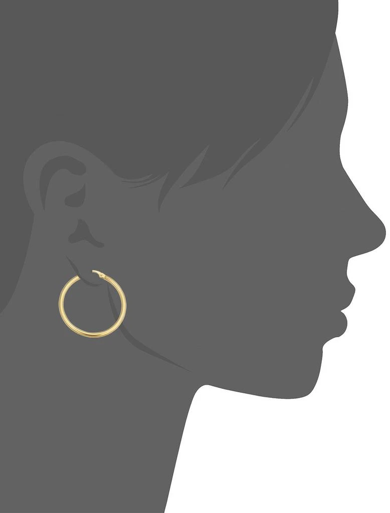 Fremada 14k Yellow Gold Hoop Earrings (2x30 mm) 3