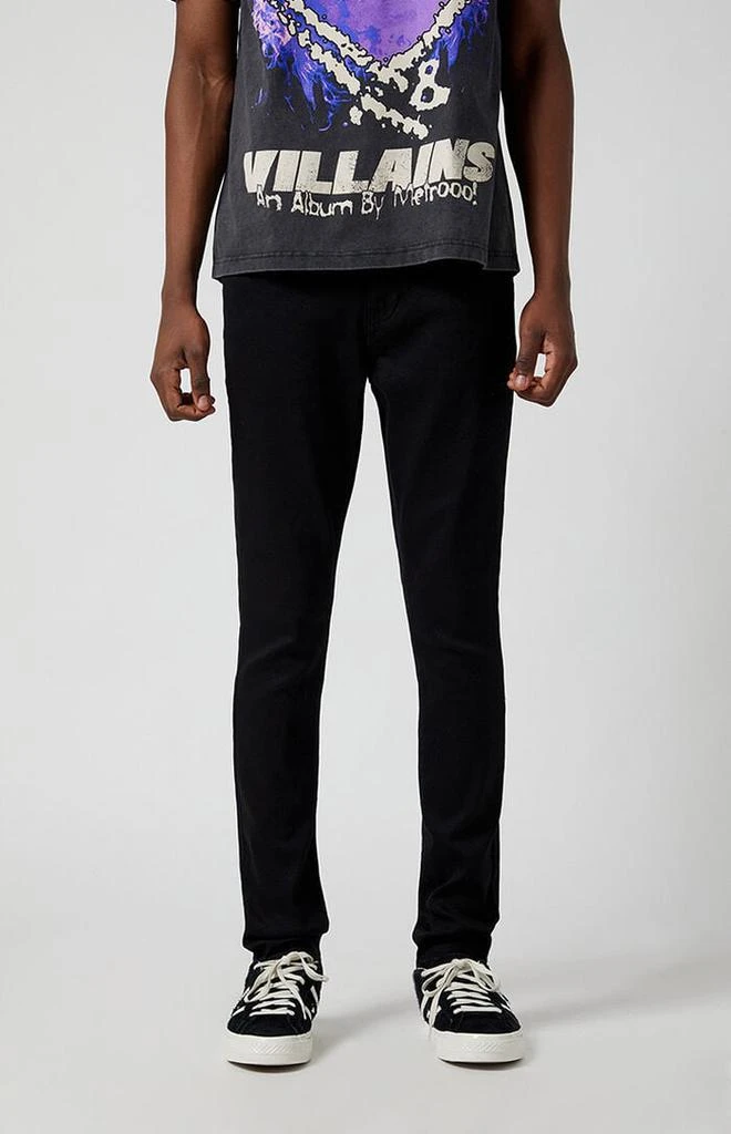 PacSun High Stretch Black Stacked Skinny Jeans 1