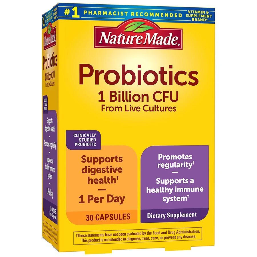 Nature Made Probiotic Capsules 1 Billion CFU From Live Cultures