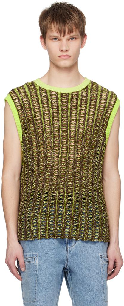 A PERSONAL NOTE 73 Brown Semi-Sheer Vest