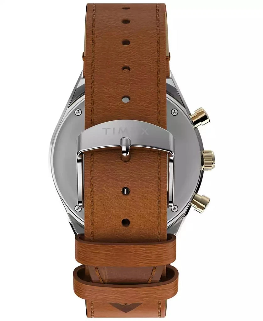 Timex Men's Analog Brown Leather Strap Watch, 40mm 4