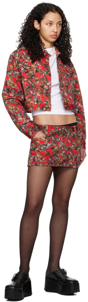 Vivienne Westwood Red Foam Denim Miniskirt 4