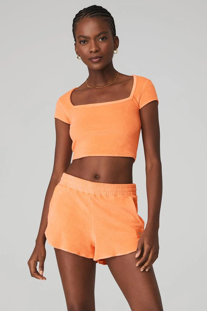 Alo Terry Beachside Short Sleeve - Cantaloupe 1