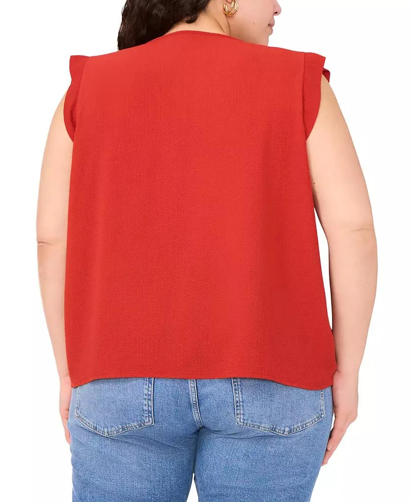 Vince Camuto Plus Size Pleated-Front V-Neck Sleeveless Blouse 2