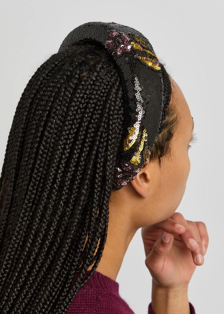 LA DOUBLE J Medici sequin-embellished headband 2
