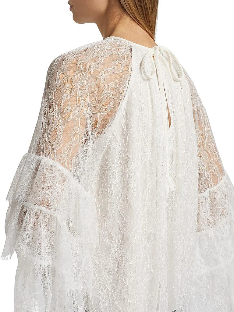Alice + Olivia Delia Lace Ruffle Tunic Top 6
