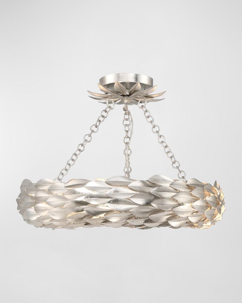 Crystorama Broche 18" Round 6-Light Semi-Flush Mount