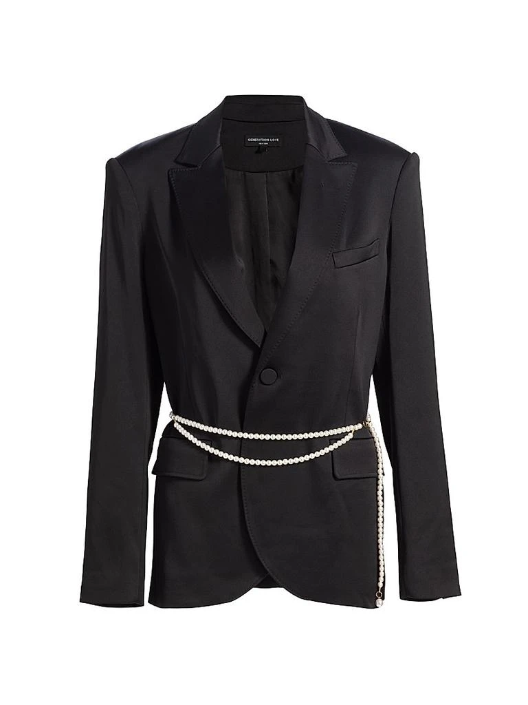 Generation Love Martina Stretch Satin Belted Blazer 1