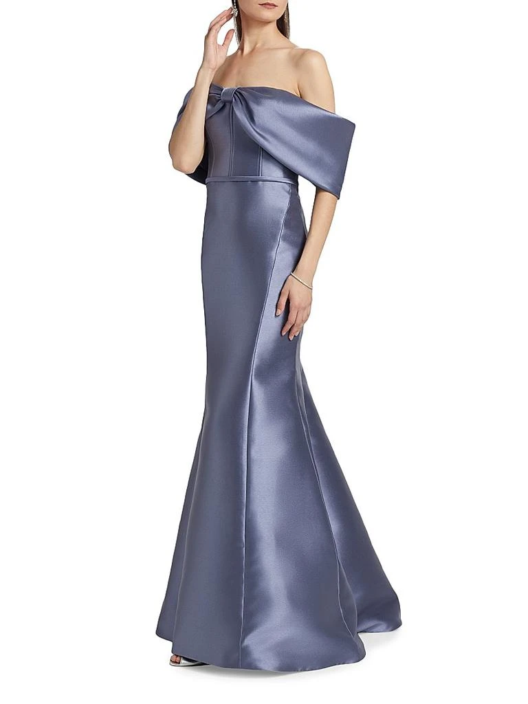 Amsale Mikado Off-The-Shoulder Gown 4