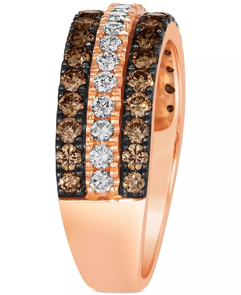 Le Vian Chocolate Diamond & Nude Diamond Triple Row Band (1-1/3 ct. t.w.) in 14k Rose Gold 4