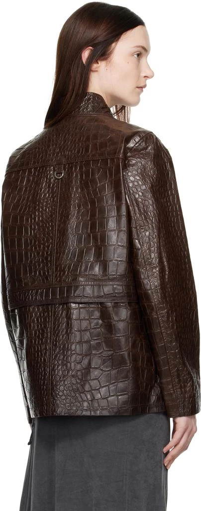 Saks Potts Brown Baba Leather Jacket 3