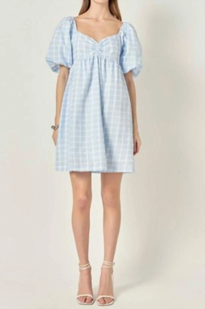 English Factory English Factory - Gingham Crush Mini Dress 1
