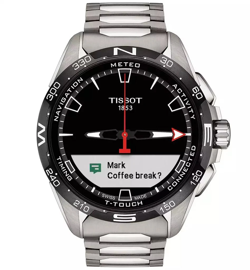 Tissot Men
s Swiss T-Touch Connect Solar Titanium Bracelet Smart Watch 48mm 9