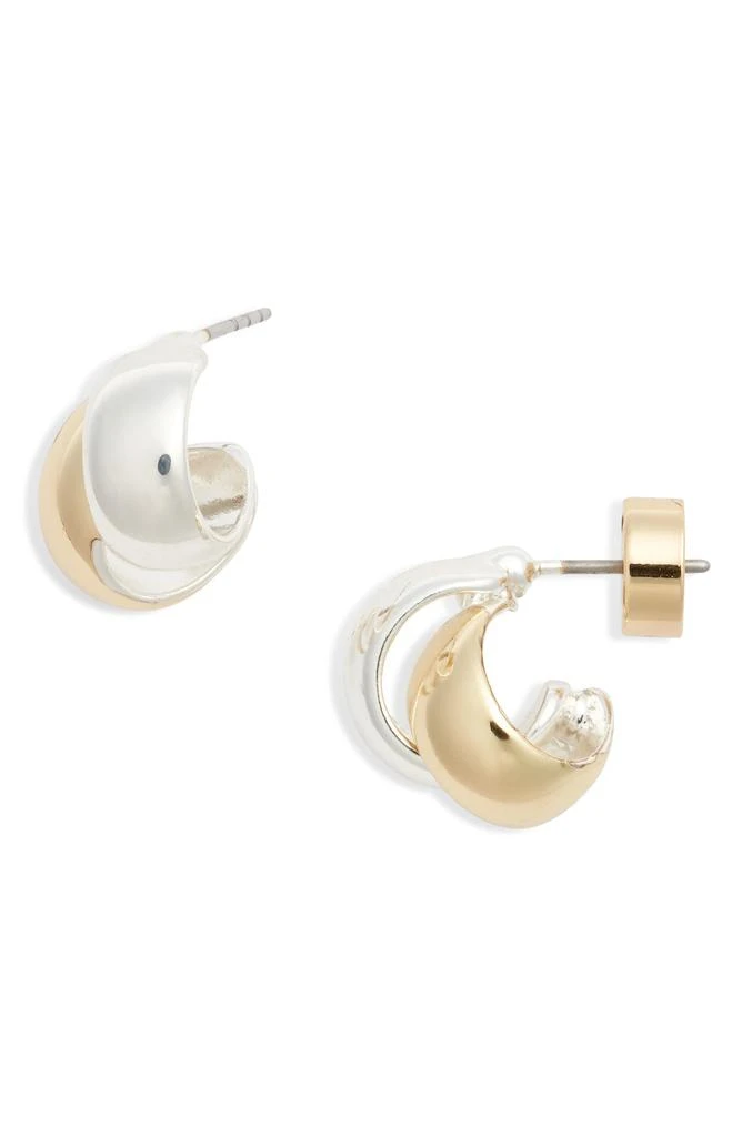 Nordstrom Wide Overlap Huggie Hoop Earrings