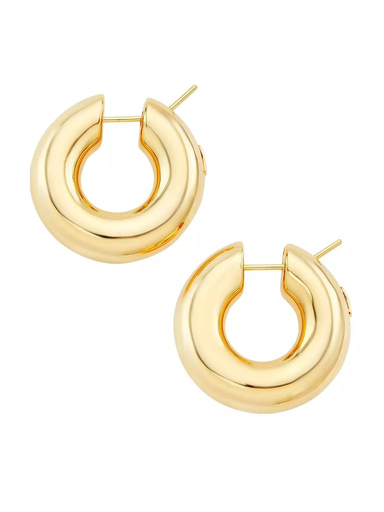 Saks Fifth Avenue 14K Yellow Gold Tubular Small Hoop Earrings 1