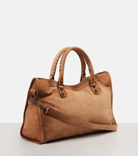 Balenciaga Le City Medium suede tote bag 4