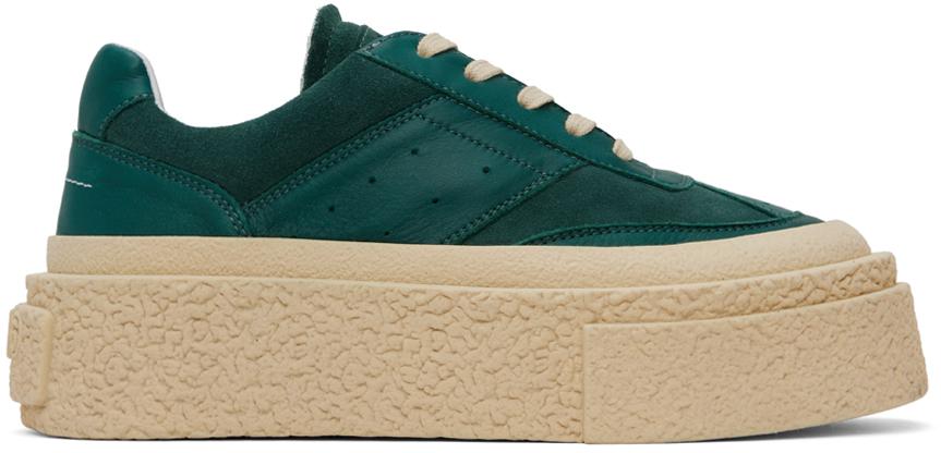 Shop MM6 Maison Margiela Numbers-Motif Lace-Up Sneakers on