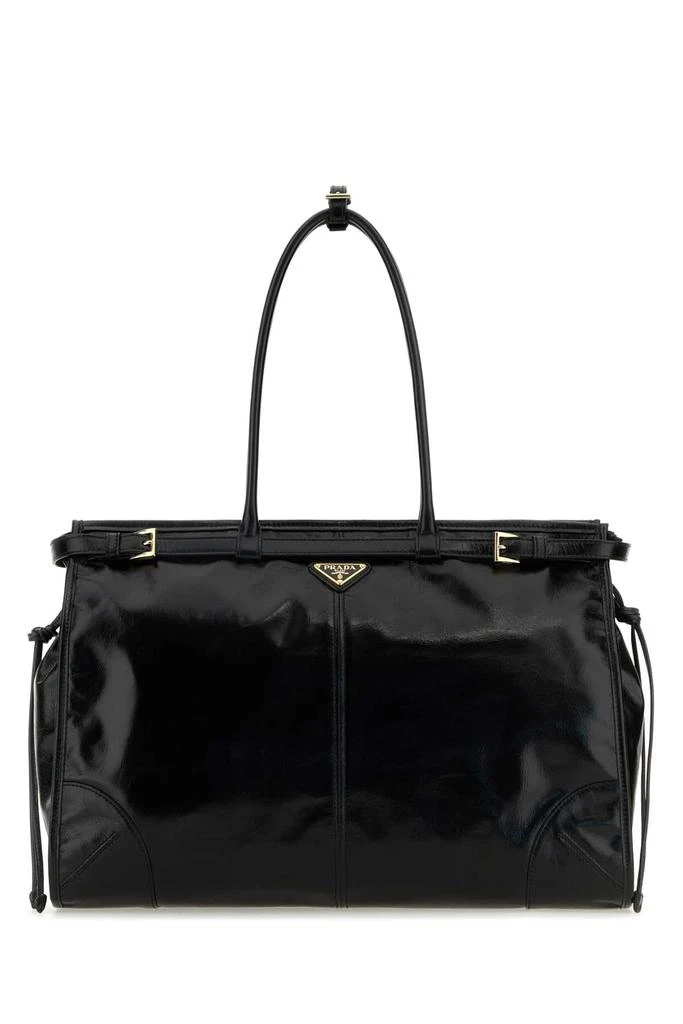 Prada BLACK LEATHER SHOULDER BAG 1