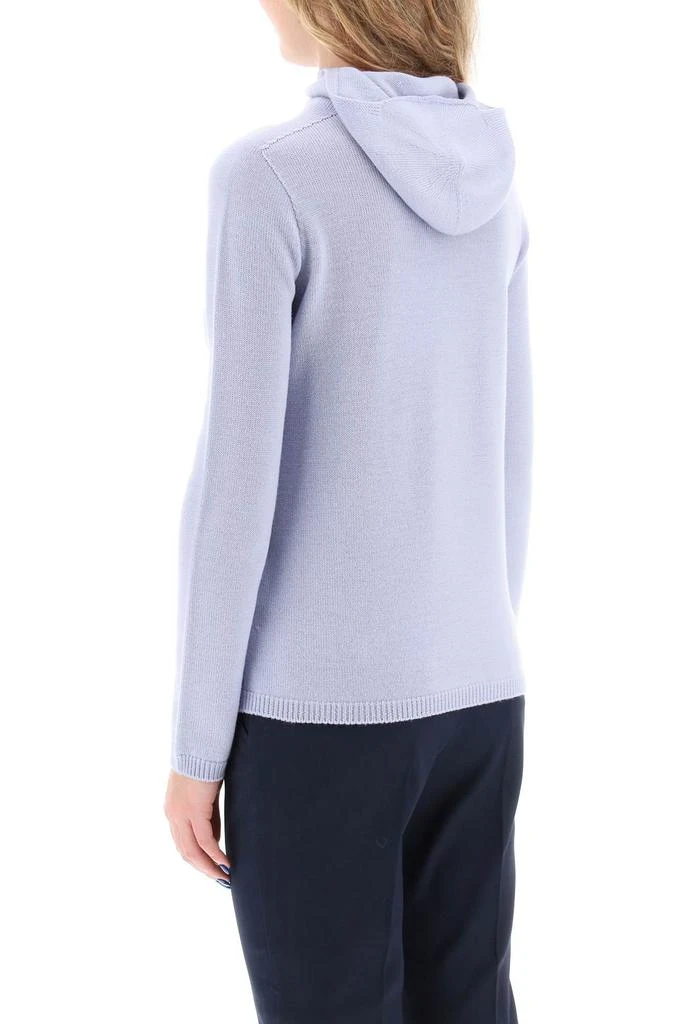 'S MAX MARA virgin wool hooded pullover 3