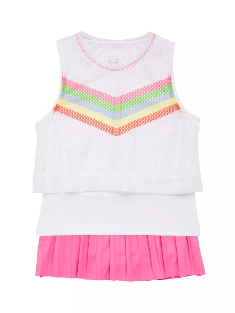 Lucky in Love Little Girl's & Girl's Palm Island Coco Chevron Tank Top 2