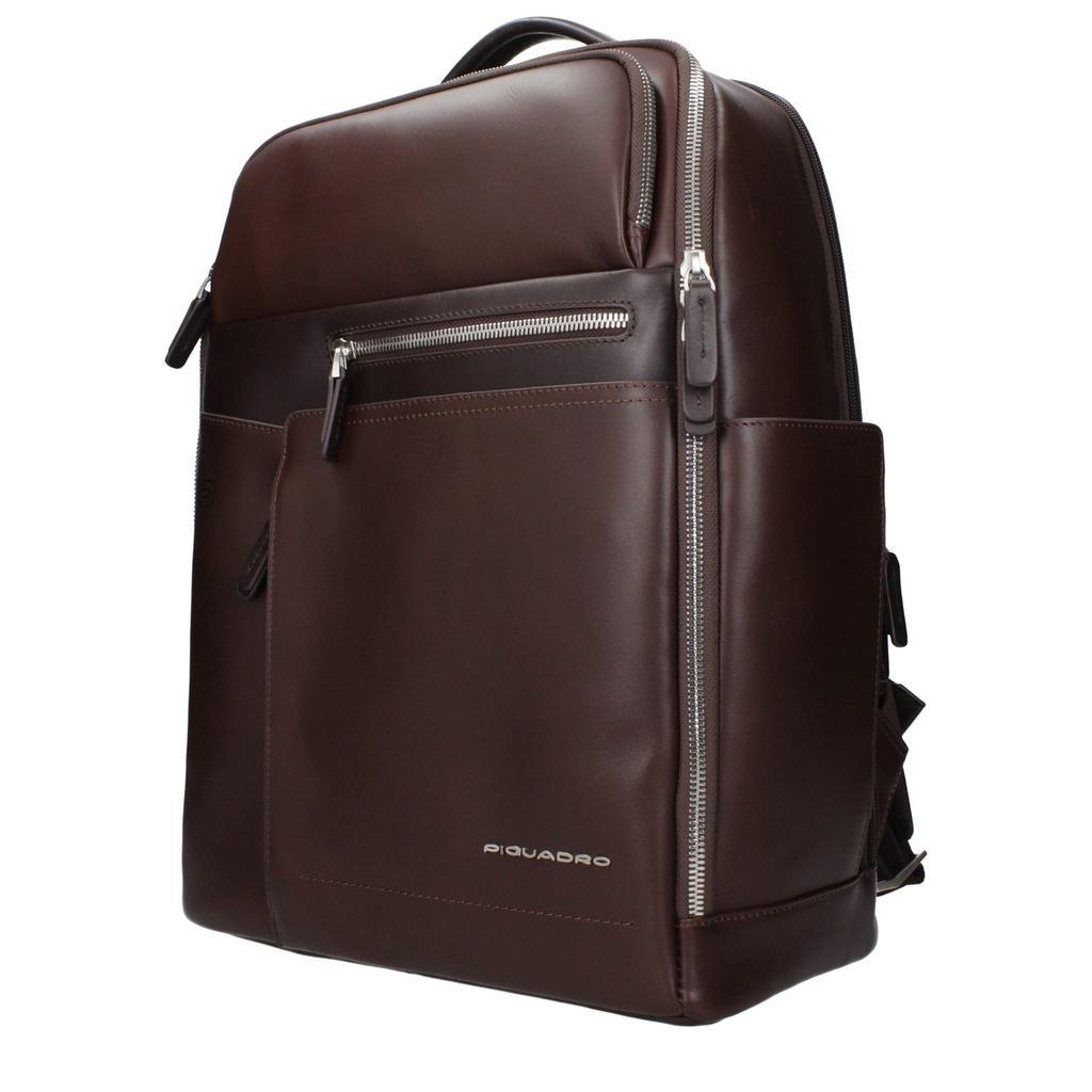 PIQUADRO Piquadro Brown Leather Backpacks