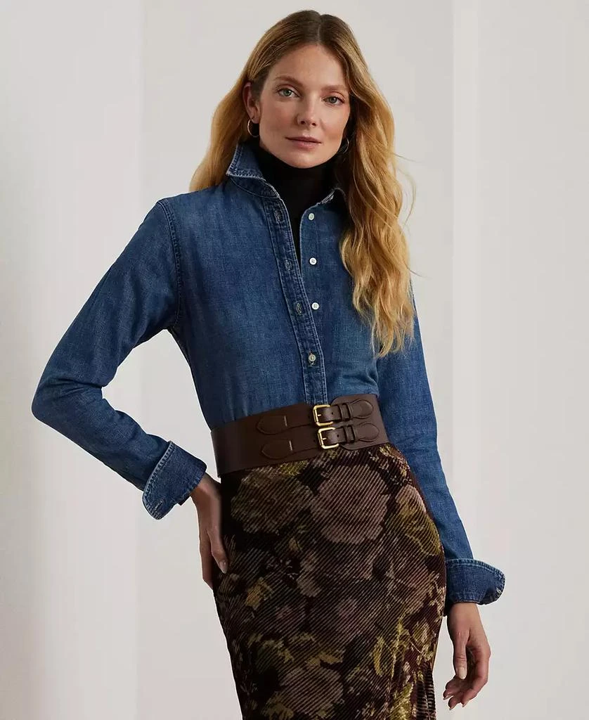 Ralph Lauren Women's Straight-Fit Denim Shirt 1