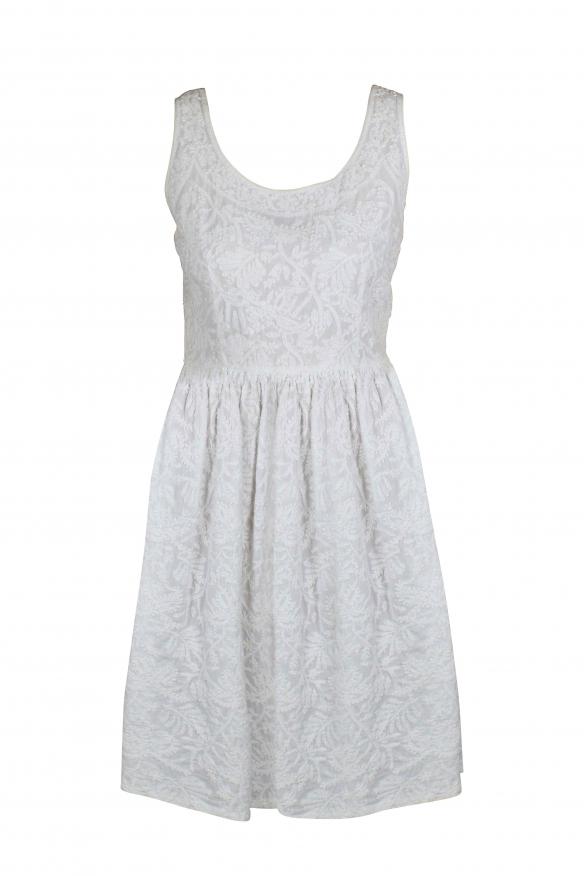 Prada Printed Sable Dress with Scarf Collar - Dresses