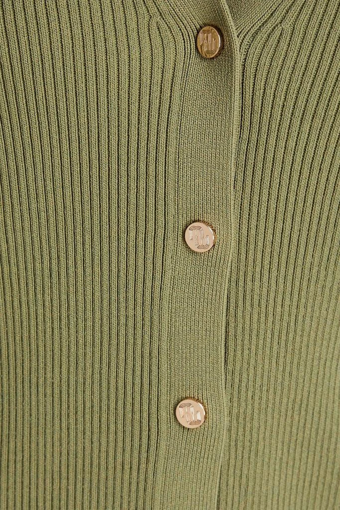 Maje Ribbed-knit polo shirt 4