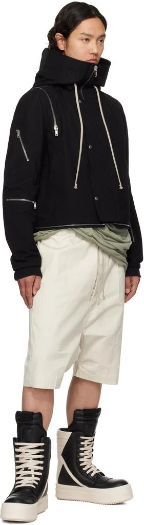 Rick Owens Black & Off-White Hollywood Mega Geobasket Sneakers 5