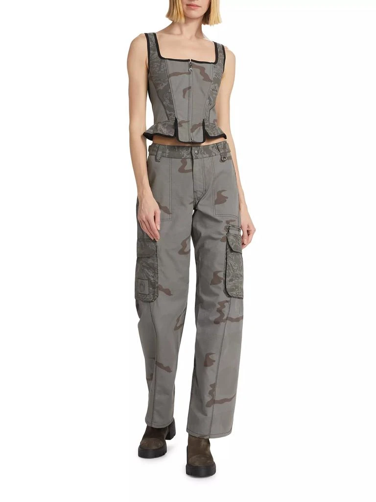 MARINE SERRE Bi-Camouflage Paneled Corset 2
